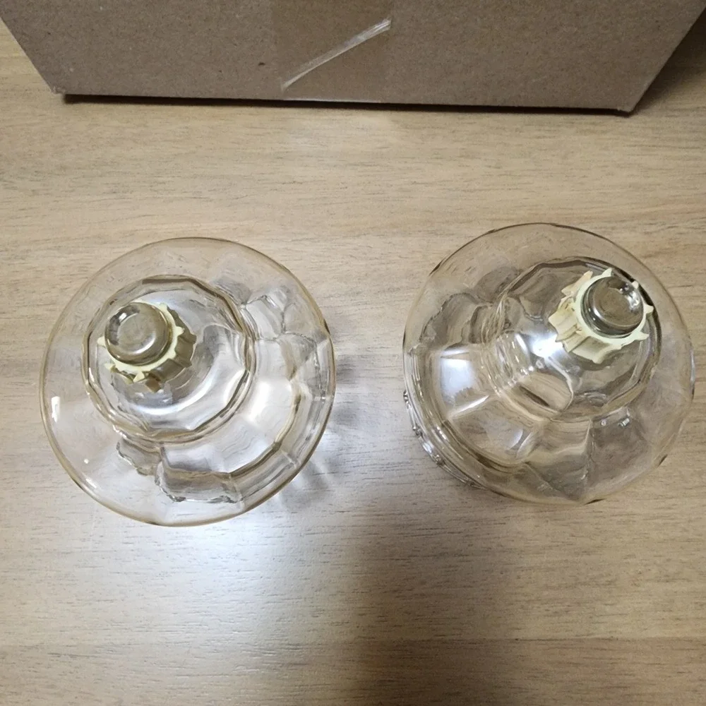 Vintage  Pair Homco Peg Votive Candle Holder Scalloped Edge